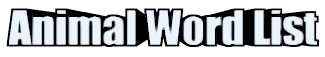 Animal Word List
